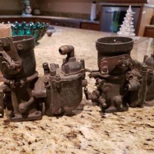 A pair of Rare Winfield C downdraft carburetors.