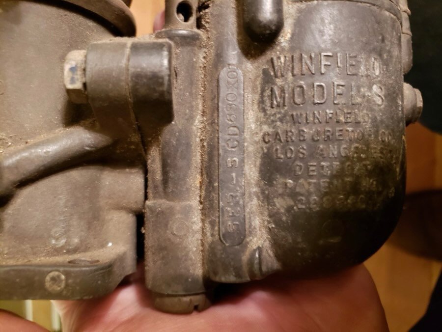 A pair of Rare Winfield C downdraft carburetors. - Image 5