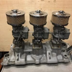 Tri Power Large Logo 97’S Complete Set up. Edelbrock intake