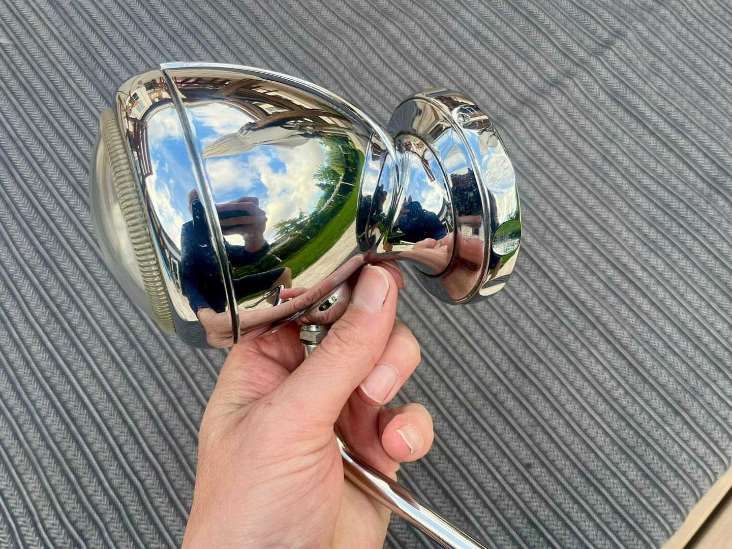Super nice Original Hella Spotlight Mirror for Early Buses and Trucks. - Image 4